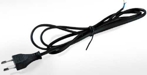 Шнур с электрической вилкой Эра UX-ШВВП-1,8m-B (ШВВП 2х0.5) 1,8м черный картинка 